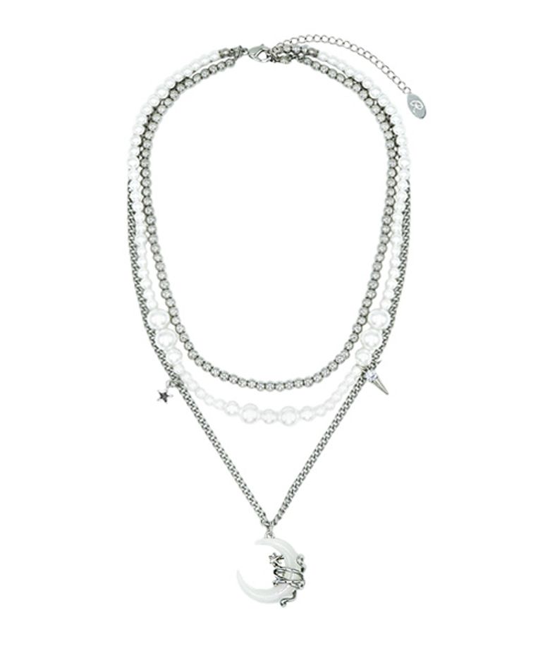 Mercury moon 3layered Necklace