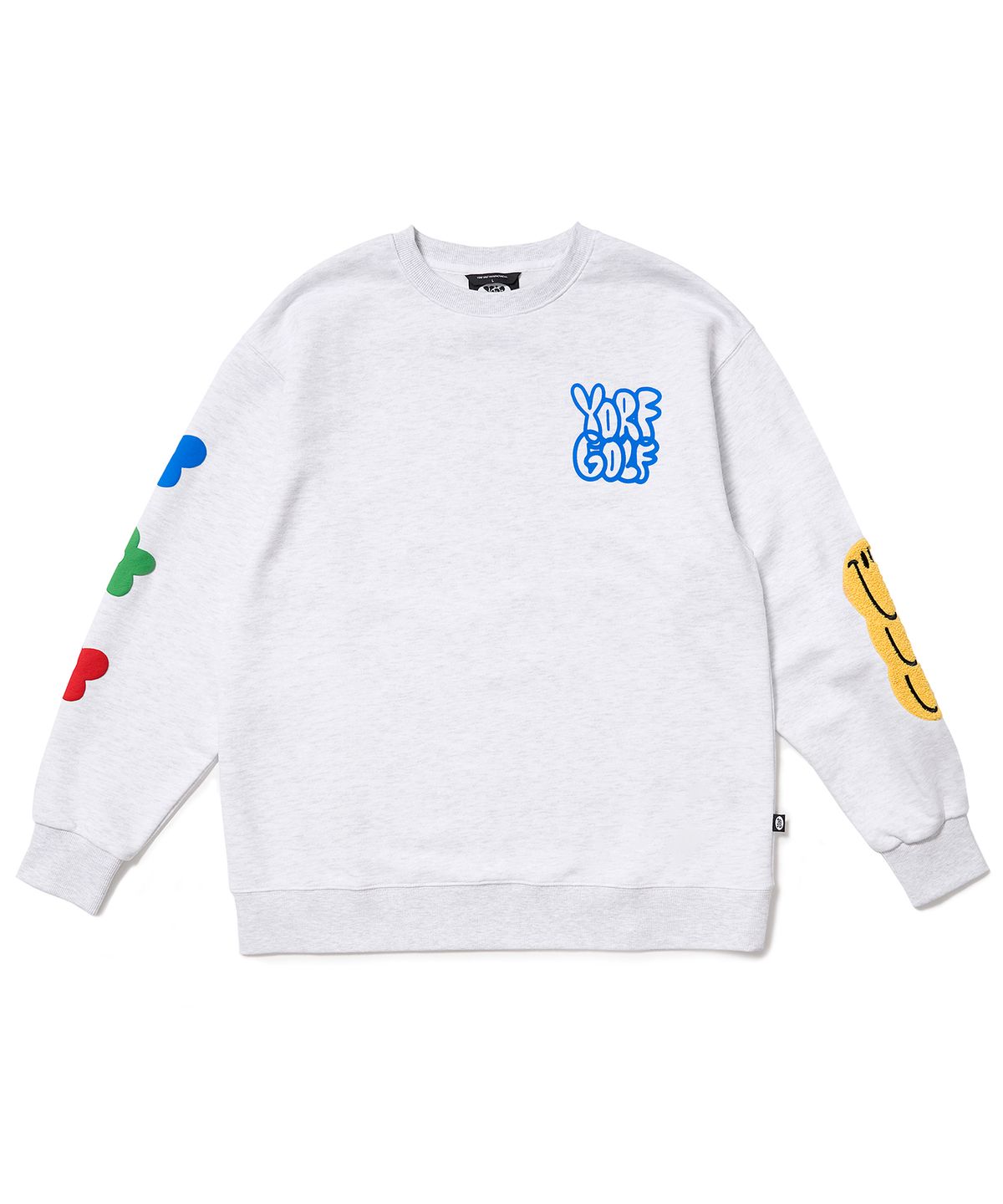 욜프(YORF) YORF CREWNECK B RABBIT WHITE MELANGE