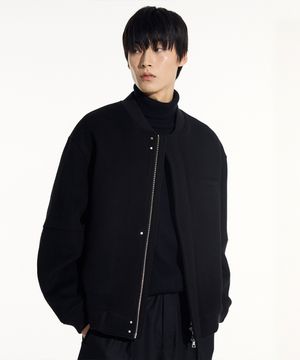 울 스타디움 자켓 (블랙)