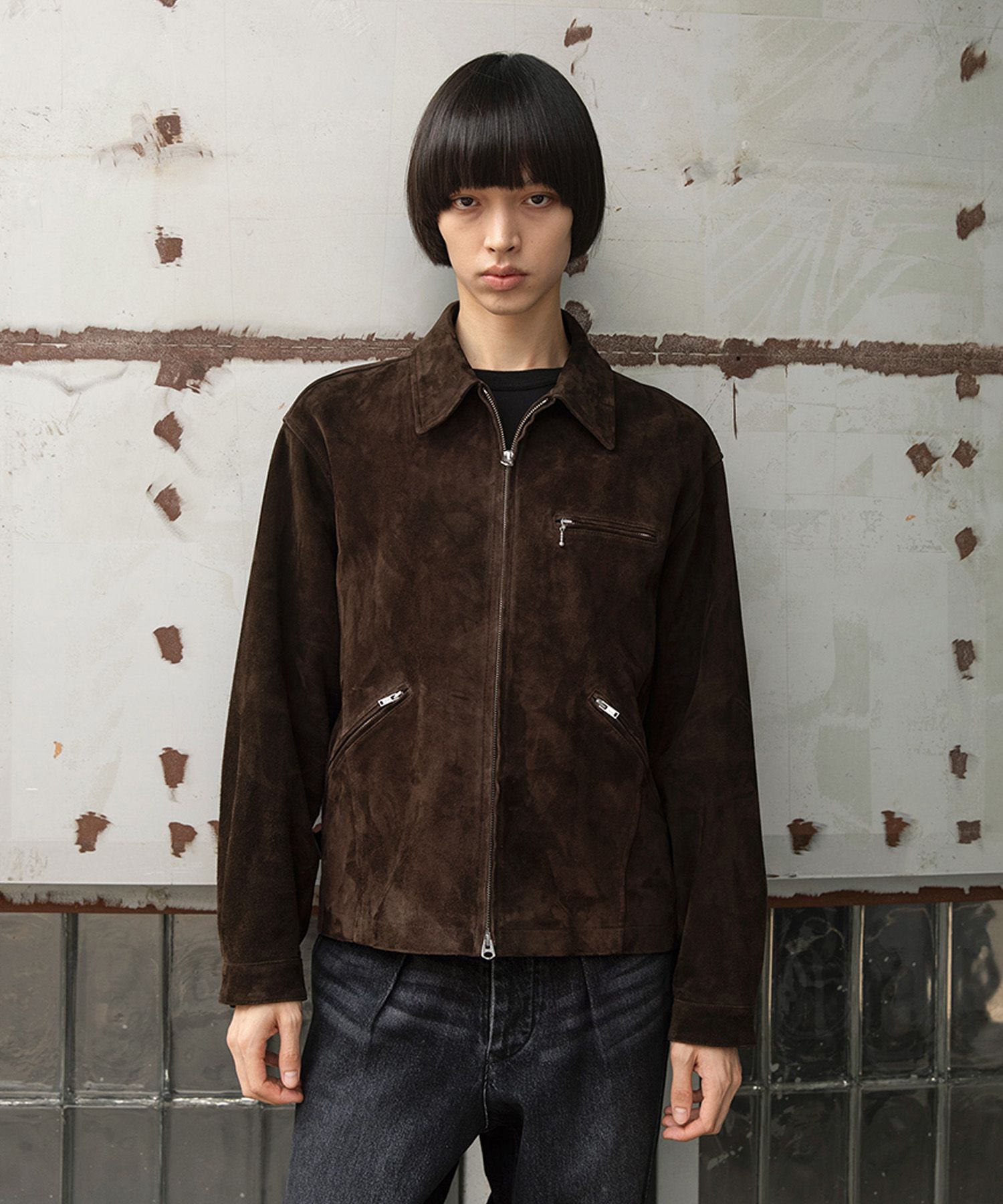 ジャケット・アウター 24AW ANOTHER OFFICE Leather Work Jacket MUSINSA公式 | ANOTHER OFFICE Leather Work Jacket (Dark Brown)