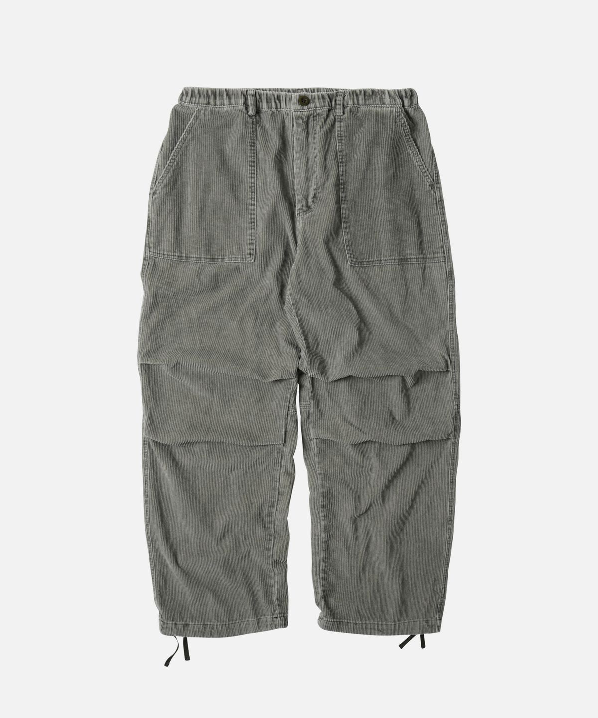 프리즘웍스(FRIZMWORKS) CORDUROY BANDING WIDE FATIGUE PANTS _ OLIVE