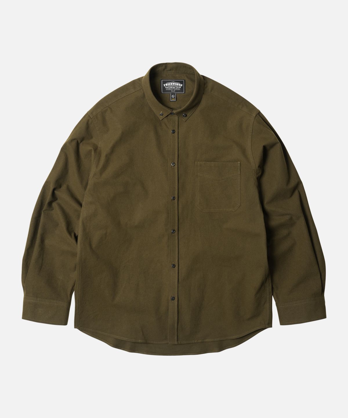 프리즘웍스(FRIZMWORKS) FLANNEL FRENCH SHIRT _ OLIVE
