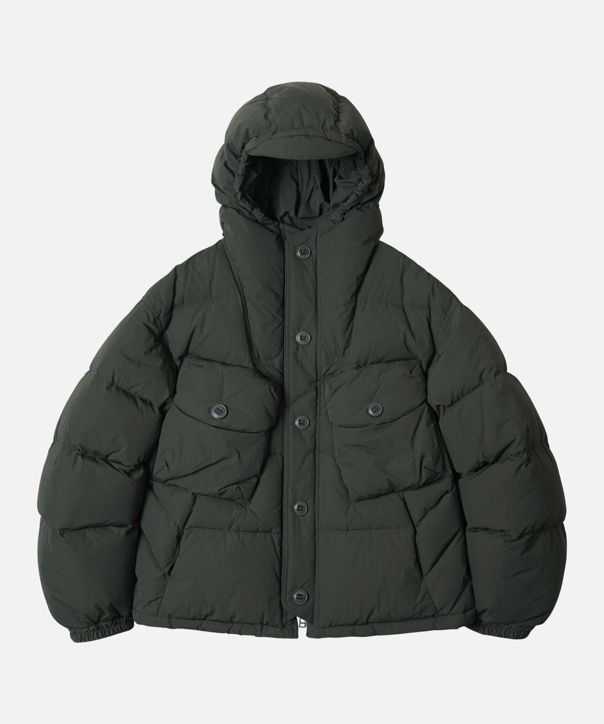 프리즘웍스(FRIZMWORKS) SMOCK PUFFER DOWN PARKA _ DARK GREEN