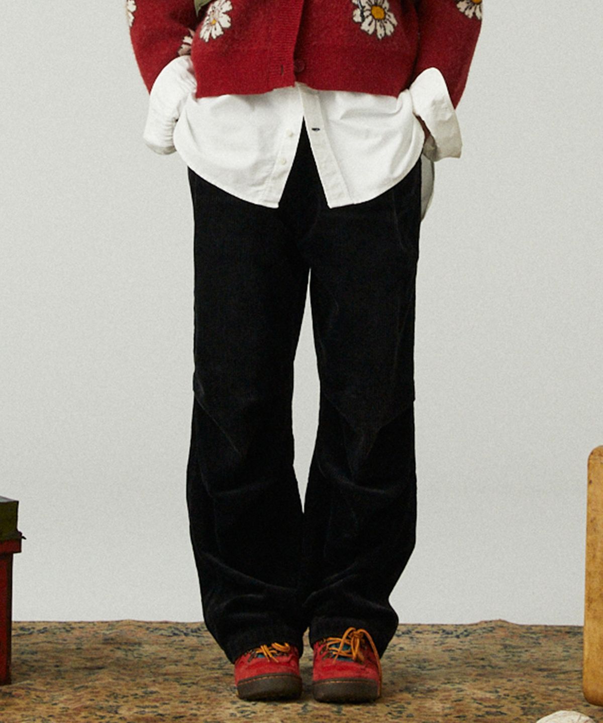 펜필드(PENFIELD) FADED CORDUROY FIELD PANTS BLACK_FQ3WP31U
