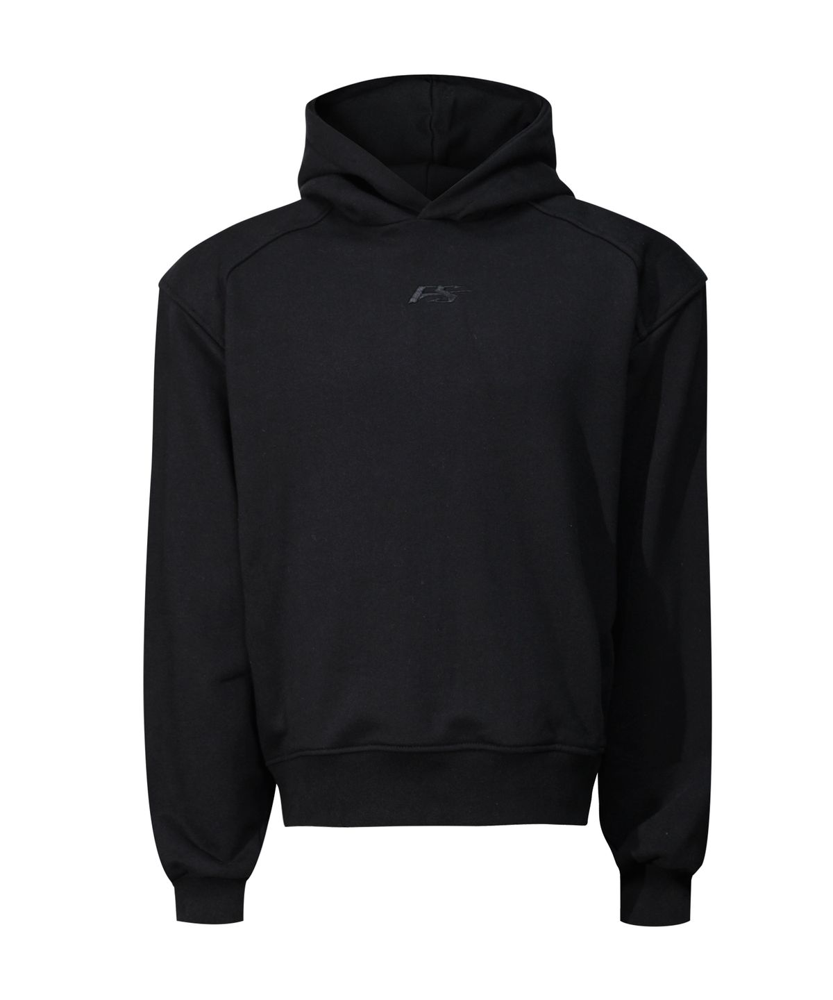포스센스티브(FORCESENSITIVE) FS LOGO REGULAR HOODIE BK