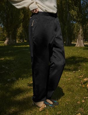 반다나 히든포켓 와이드 치노 팬츠 블랙 FPT117