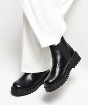 6.5cm 키높이 와이드 볼륨 무광 첼시부츠 SFT-301