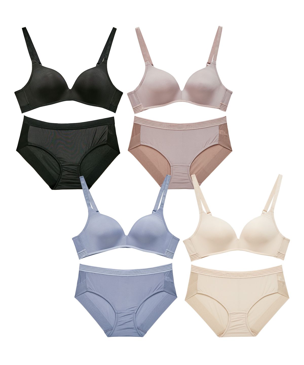 플레이텍스(PLAYTEX) [4PACK] 노와이어 시크릿밴드 브라팬티