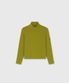 WOOL TENCEL JERSEY ROLL NECK TOP AVOCADO