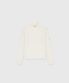 WOOL TENCEL JERSEY ROLL NECK TOP CREAM WHITE