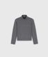 WOOL TENCEL JERSEY ROLL NECK TOP PEBBLE