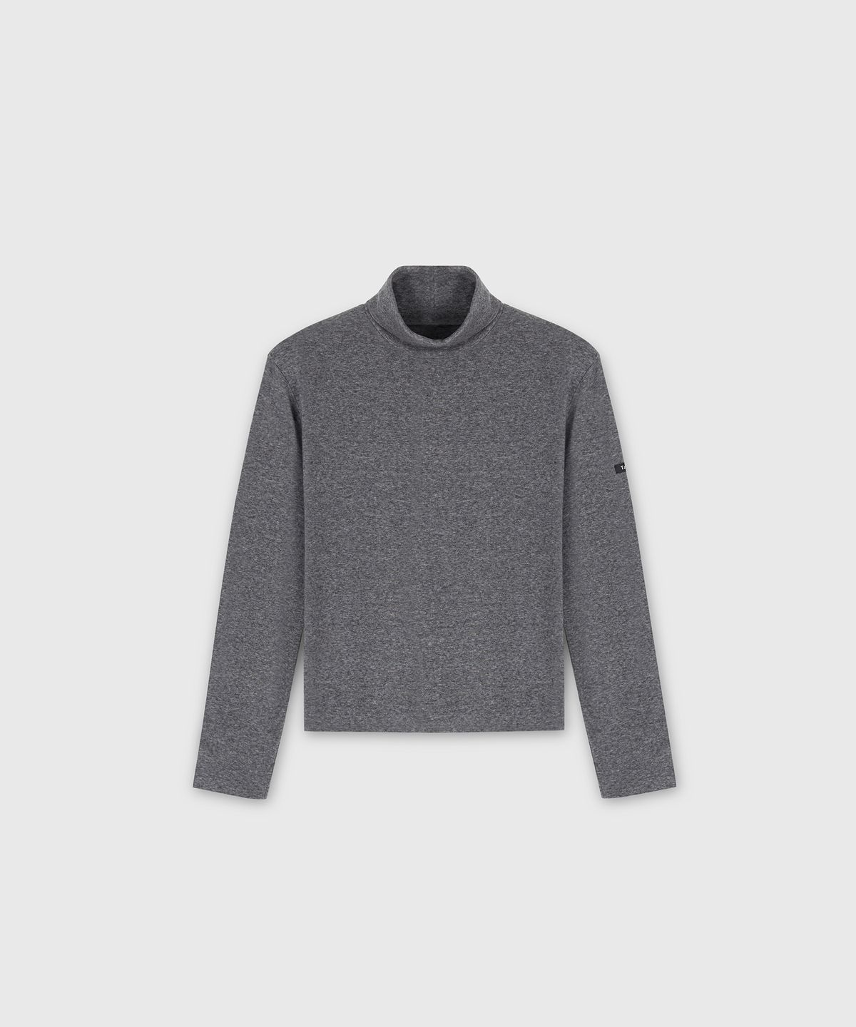 타일레(TAILLE) WOOL TENCEL JERSEY ROLL NECK TOP PEBBLE