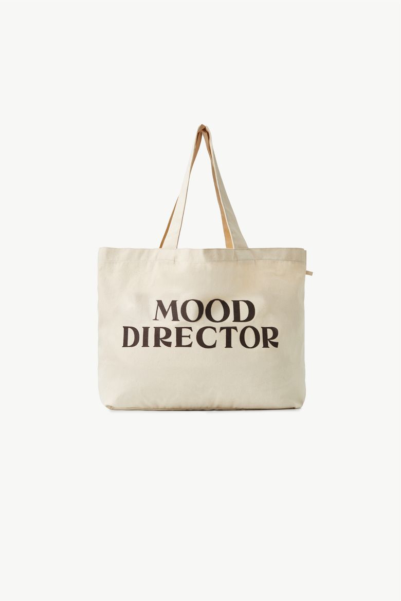 MOOD DIRECTOR 클래식 로고 데님 토트백 아이보리