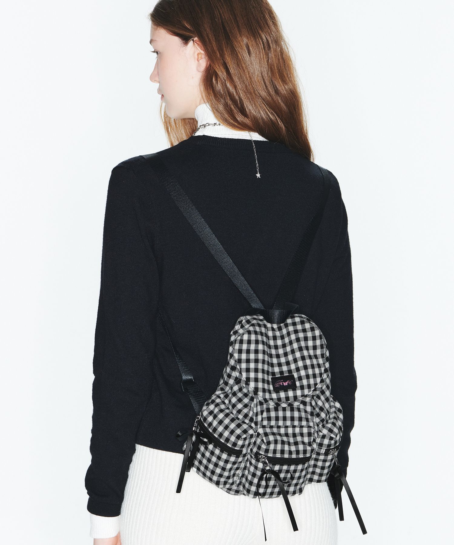 MUSINSA公式 | fennec BERRY POCKET BACKPACK - CHECK BLACK