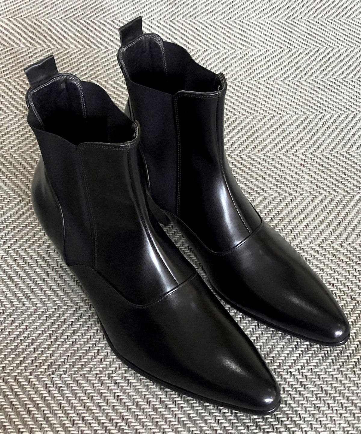 조앤슈(JOENSHOE) 슈만 밴딩 앵클 웨스턴부츠 블랙