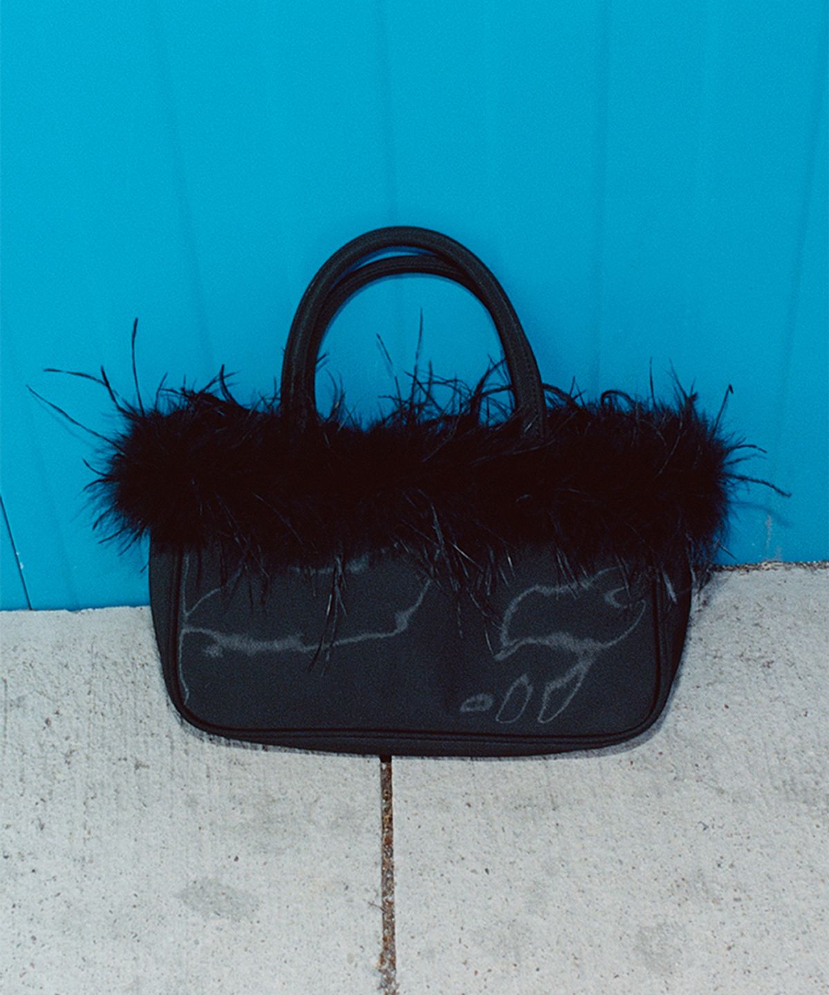 문선 아카이브(MOONSUN ARCHIVE) Ostrich Hair Tote Bag / Black