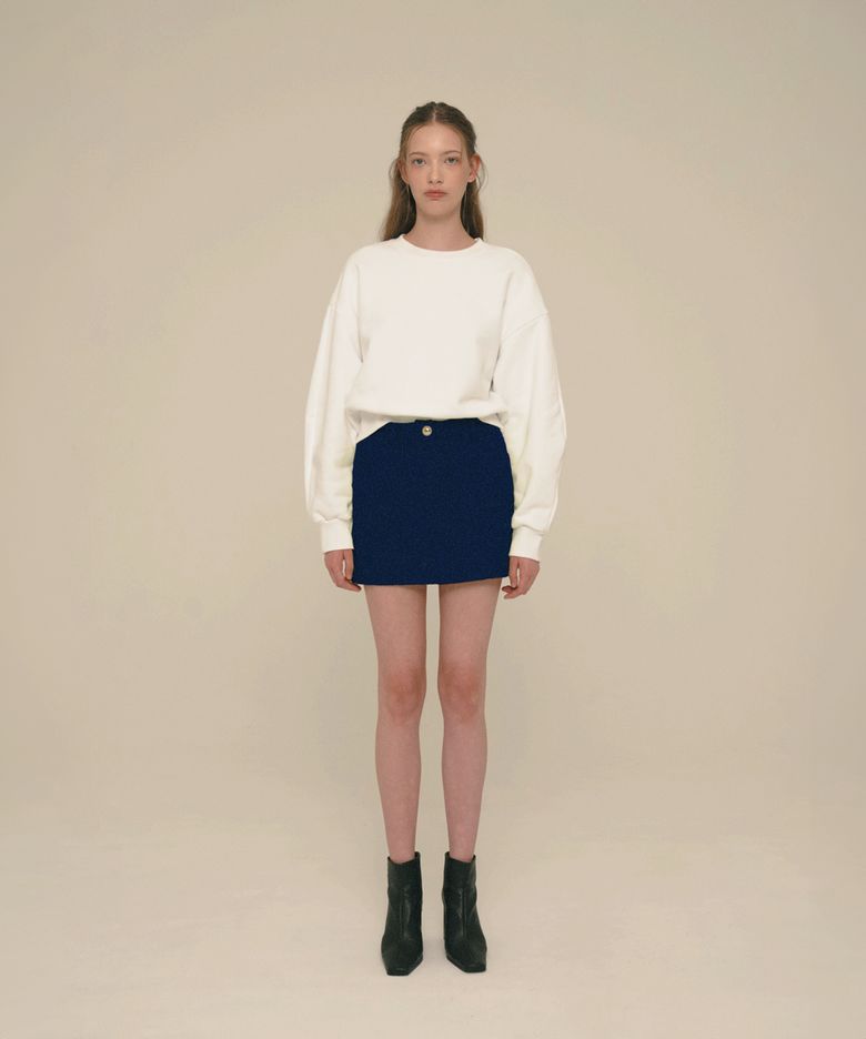 Wool Blended Mini Skirt