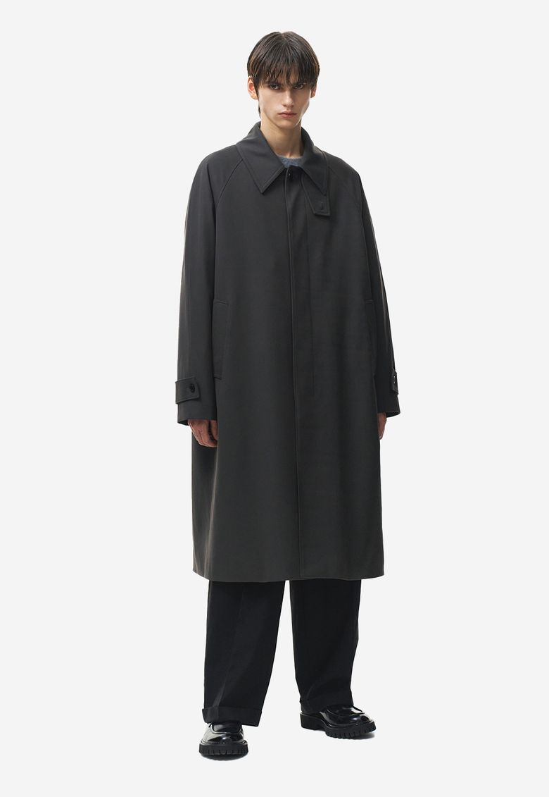 비건 스웨이드 레글런 발마칸 코트 차콜 ZG5TC503CH