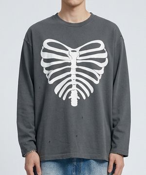 하트본 빈티지 워싱 롱슬리브 빈티지 블랙