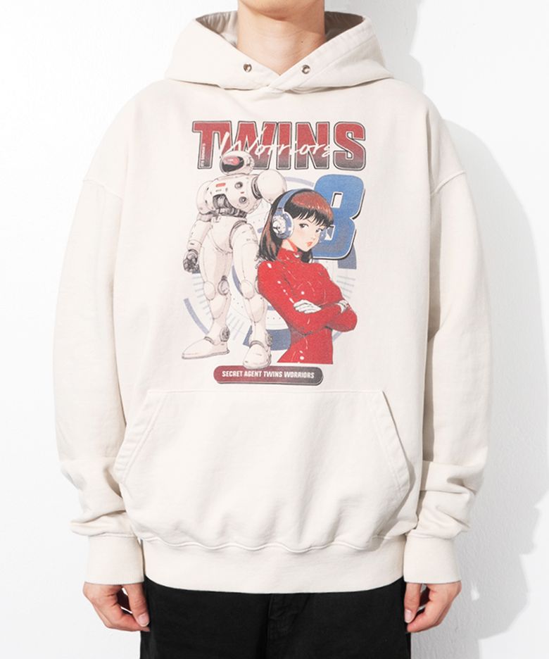 RG Twins Vintage Washed Hoodie (Ecru)