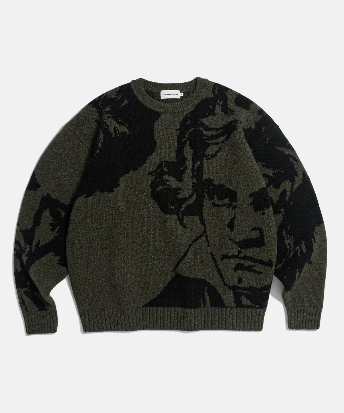에스피오나지(ESPIONAGE) Beethoven Knit Sweater Olive