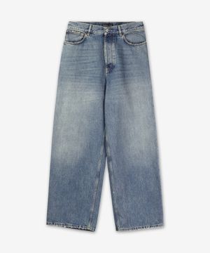 배기 데님 팬츠 - 선블리치드 블루 / 773763THW254245