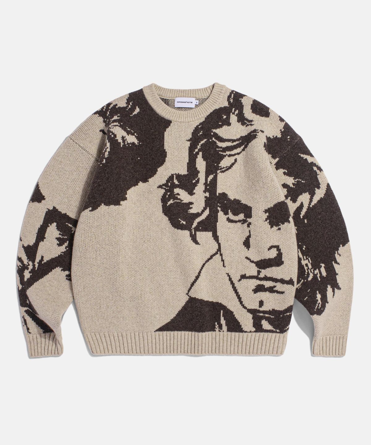 에스피오나지(ESPIONAGE) Beethoven Knit Sweater Sand Beige