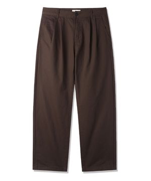 투턱 레귤러 테이퍼드 코튼 치노 팬츠 BK8919_브라운