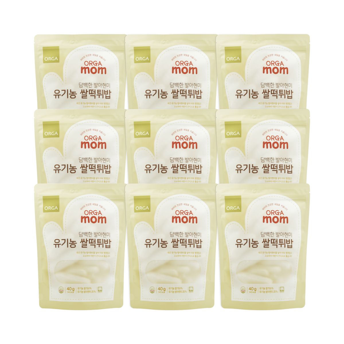 올가(ORGA) 유기농 쌀떡튀밥(40g) x 9개