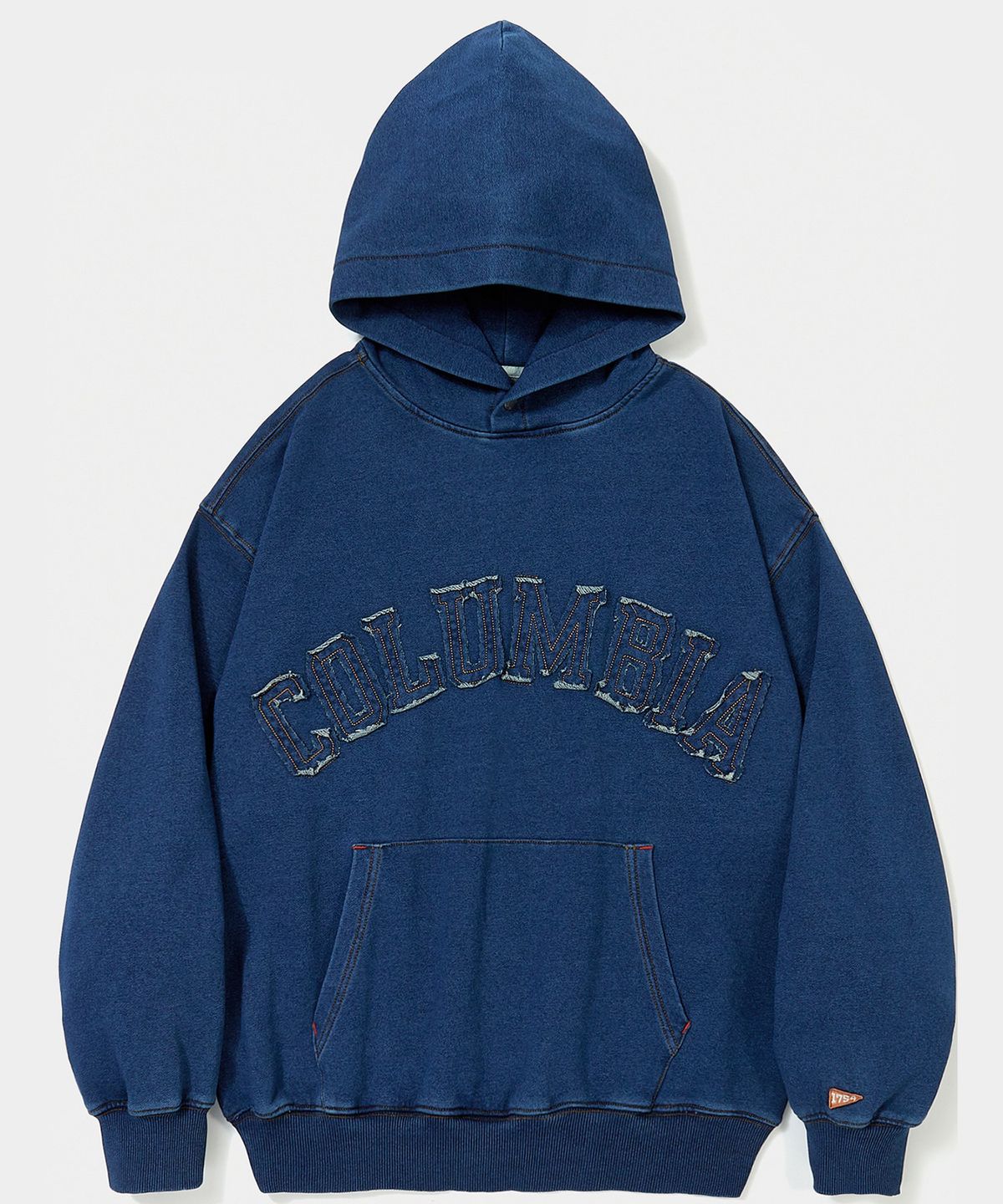 컬럼비아 유니버시티(COLUMBIA UNIVERSITY) CU BIG ARCH DENIM TERRY HOODIE 미드나잇데님