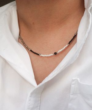 남자 비즈 목걸이 CLEF TRANSPOSE NEC