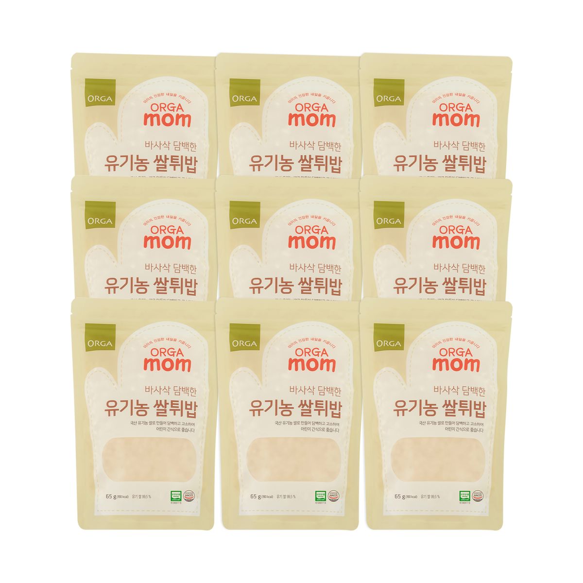 올가(ORGA) 유기농 쌀튀밥(65g) x 9개
