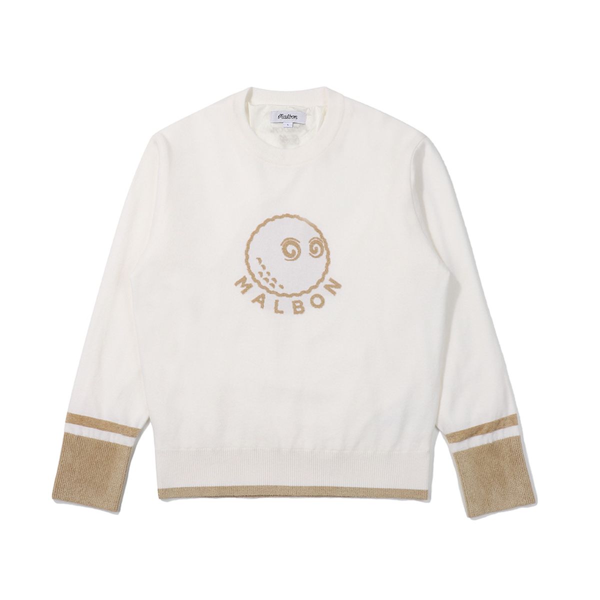 말본 골프(MALBON GOLF) 버킷 포인트 라운드넥 방풍 스웨터 IVORY (WOMAN)