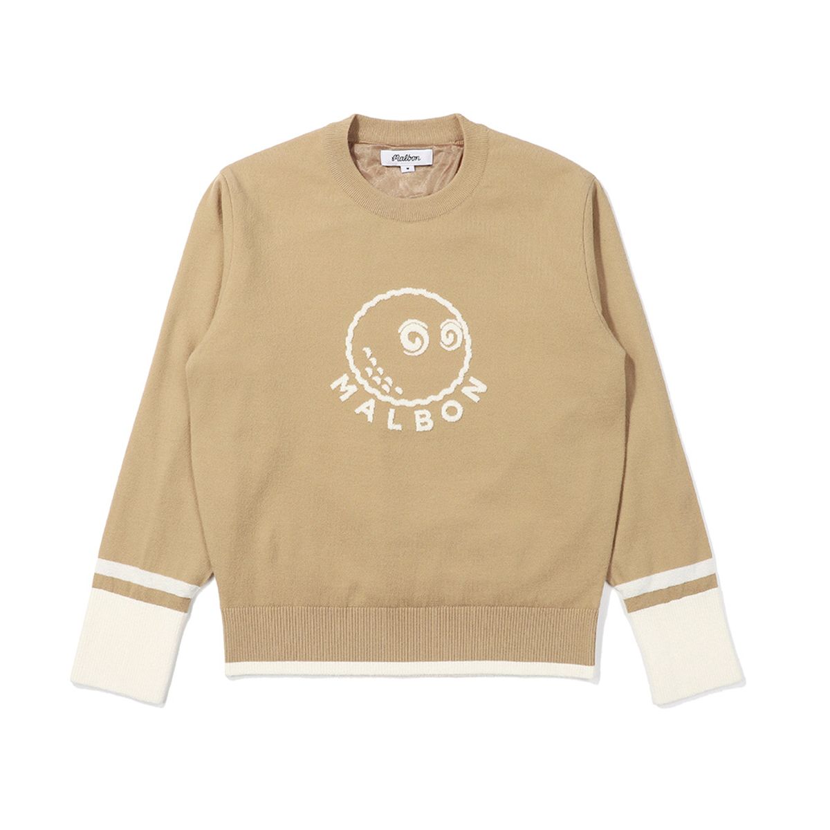 말본 골프(MALBON GOLF) 버킷 포인트 라운드넥 방풍 스웨터 BEIGE (WOMAN)
