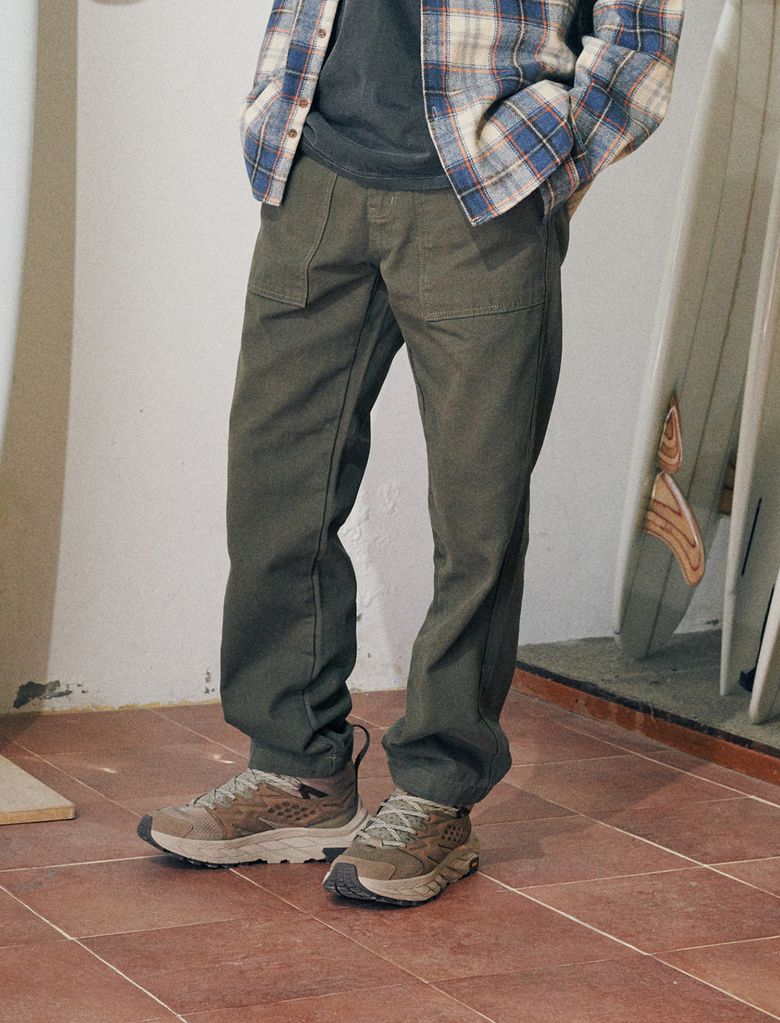 Pinn Washed Canvas Pants Khaki