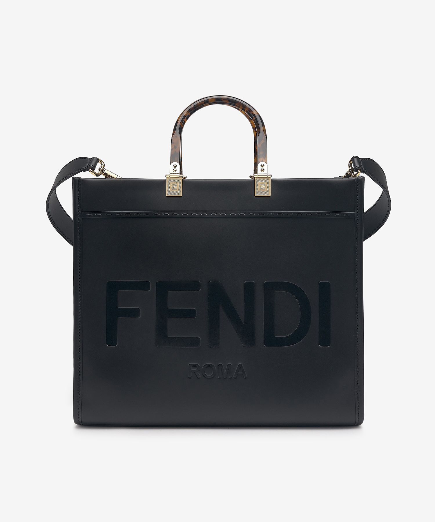 MUSINSA FENDI Medium Fendi Sunshine Tote Bag Black