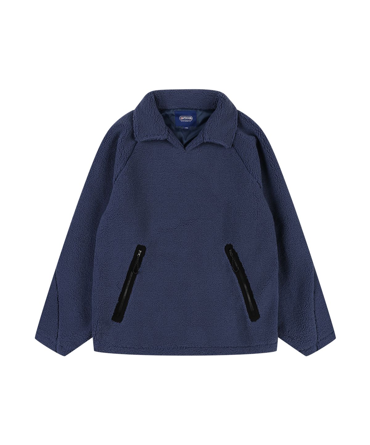 아웃도어 프로덕츠(OUTDOOR PRODUCTS) FLEECE COLLAR T-SHIRT (BLUE)