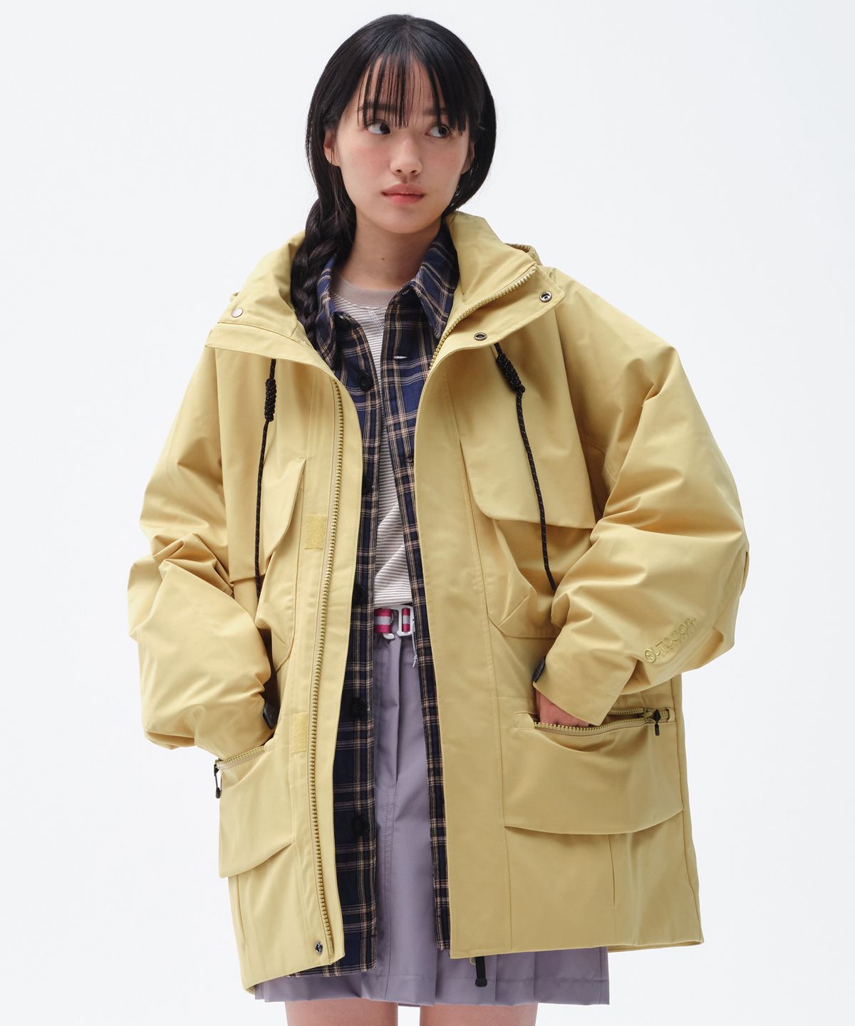 아웃도어 프로덕츠(OUTDOOR PRODUCTS) HIGH NECK STRETCH JACKET (YELLOW)