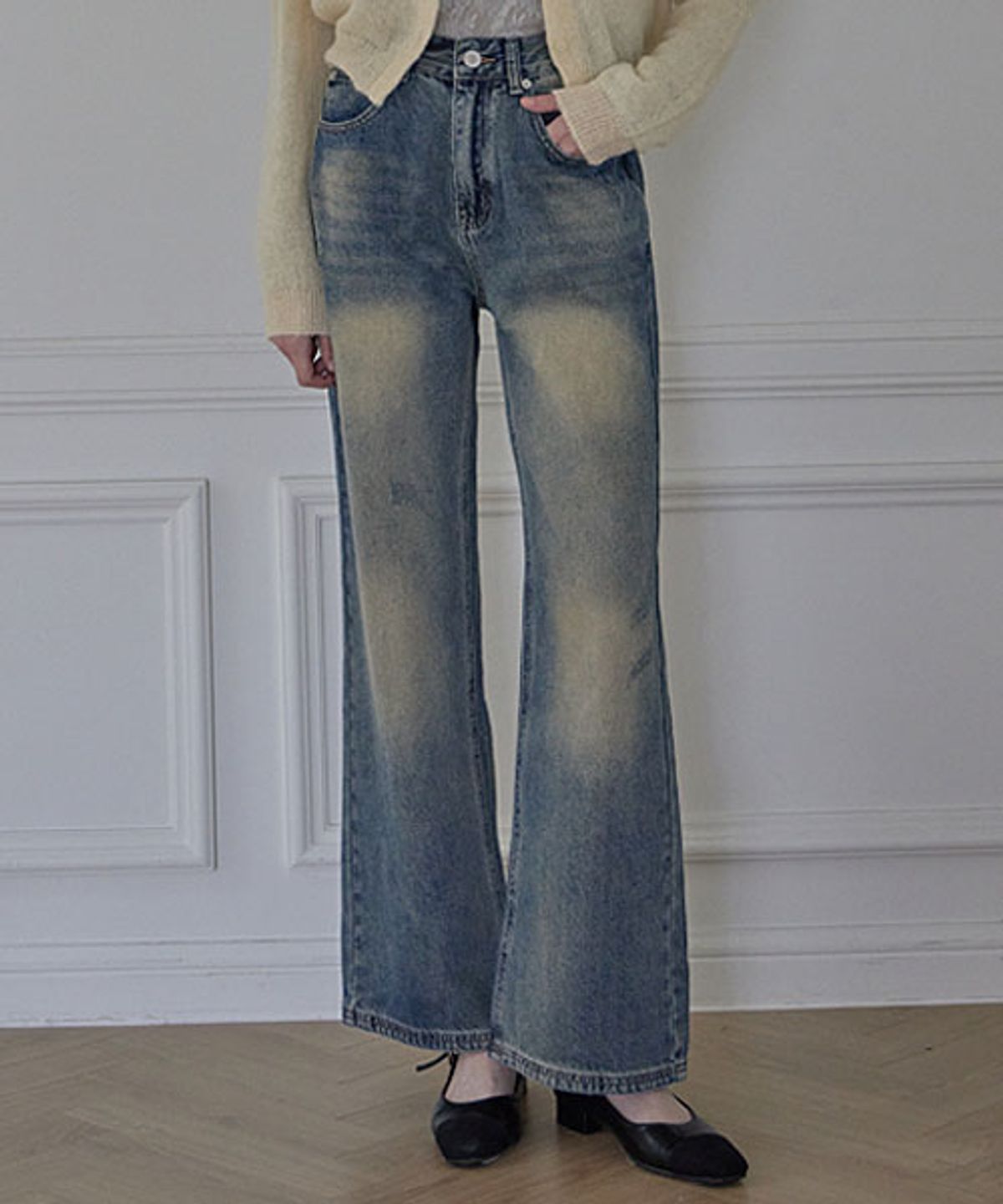 헤인트(HAINT) MARY STRAIGHT WIDE DENIM