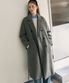 울 핸드메이드 더블 롱코트 [M.GREY]