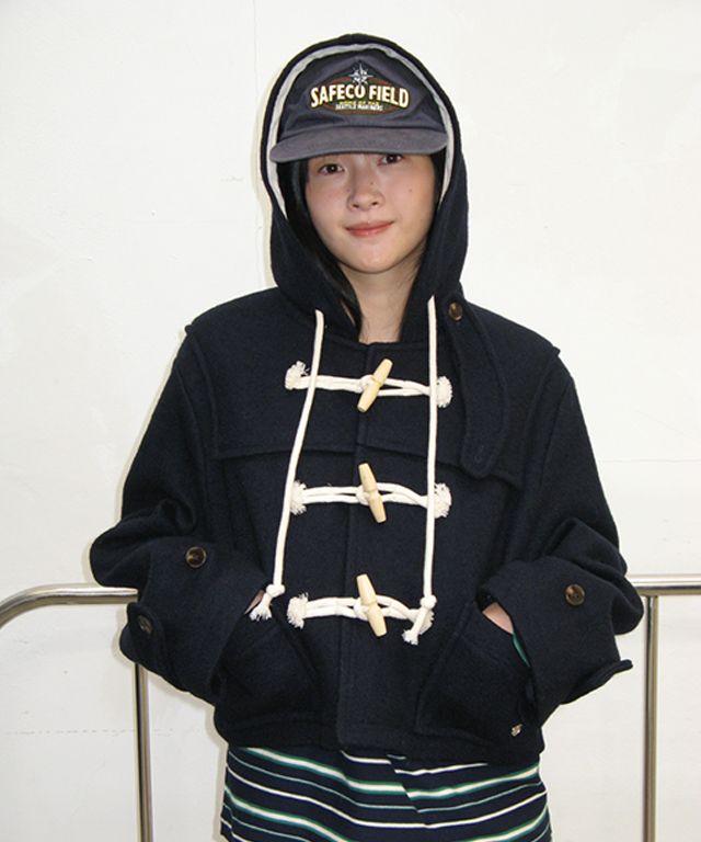 ★24-25FW新作★RONRON★WOOL HOODIE SHORT DUFFLE COAT MUSINSA | RONRON WOOL HOODIE SHORT DUFFLE COAT NAVY