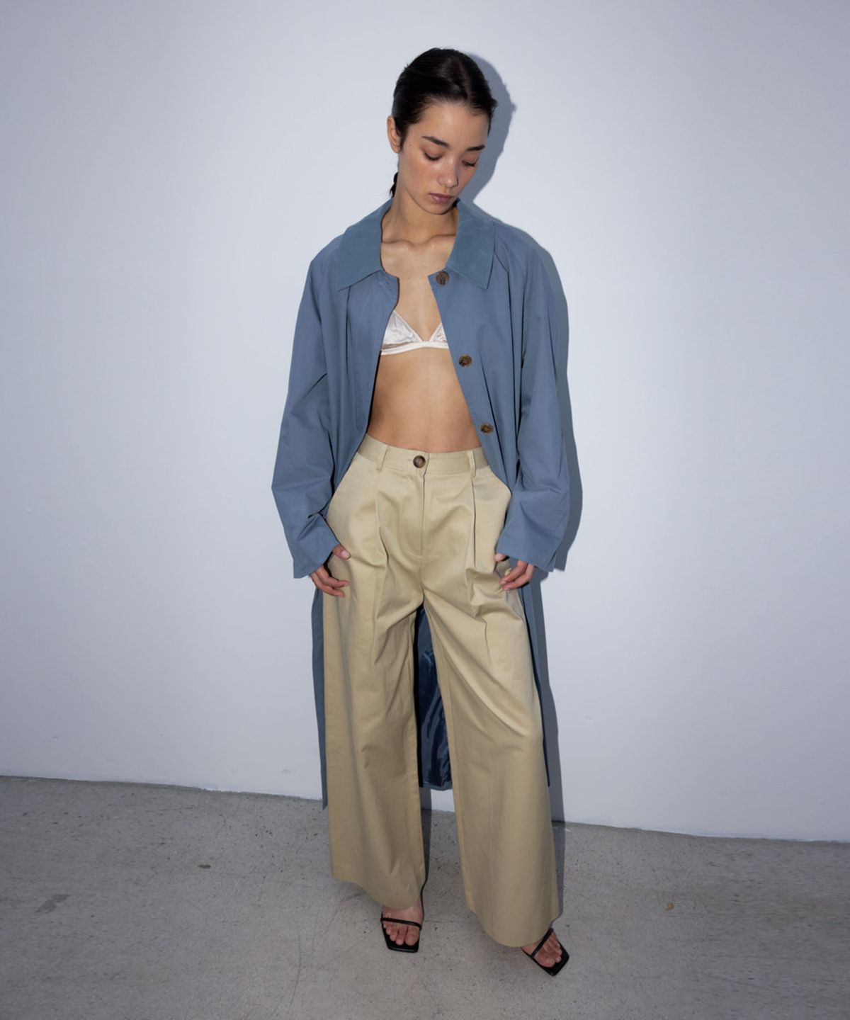 수수무(SUSUMU) WIDE LEG CHINOS - beige