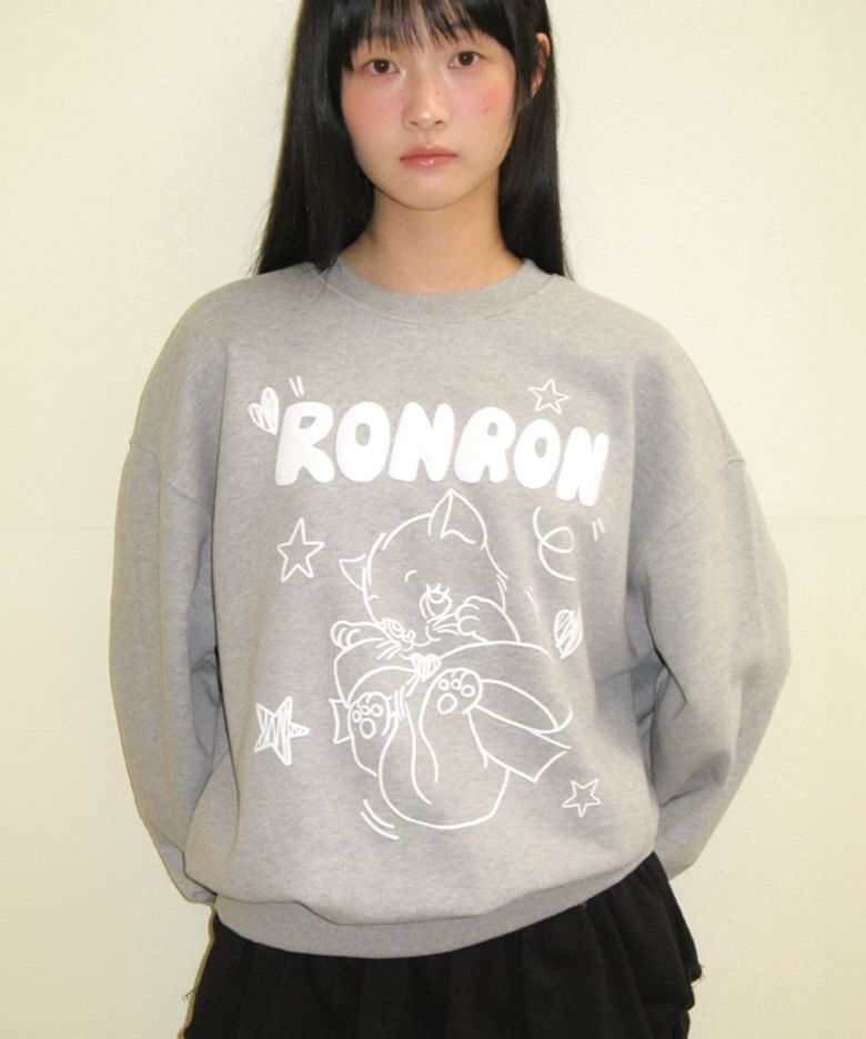 EMBO KITSCH CAT SWEATSHIRT GREY