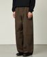 953 코튼 와이드 팬츠-브라운