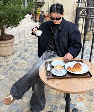 패치 포켓 울 블루종_네이비