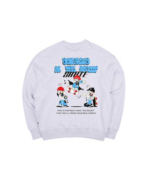 스케이트보드 맨투맨 (라이트 그레이)