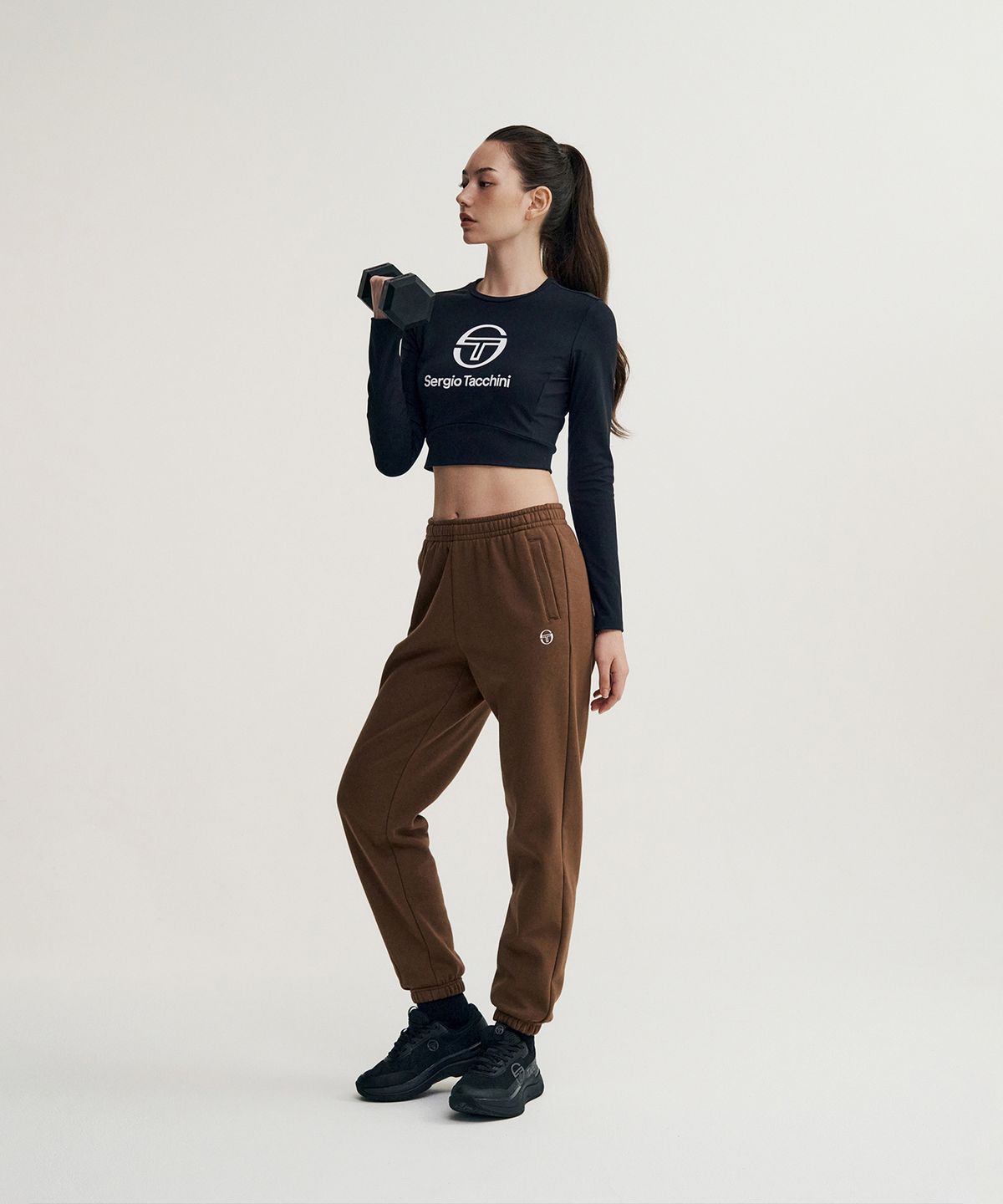 세르지오 타키니(SERGIO TACCHINI) W 데일리 스웻 기모 조거 팬츠 (D.Brown)