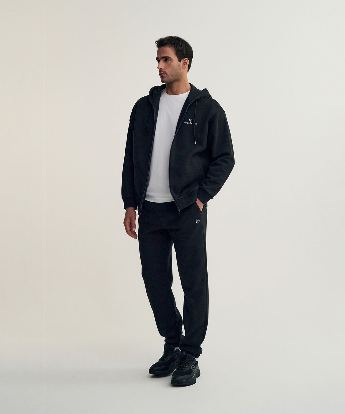 세르지오 타키니(SERGIO TACCHINI) M 데일리 스웻 기모 조거 팬츠 (Black)