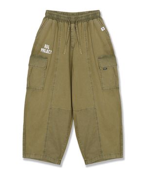 가먼트 다이 빈티지 와이드 팬츠 (머스타드)