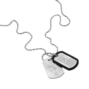 DX1553040 로고 태그 펜던트 목걸이